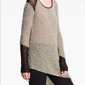Asymmetrical Bouclé Knit Pullover HELMUT LANG